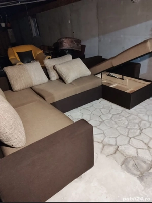 Colțar extensibil cu ladă forma U Nou  - imagine 4
