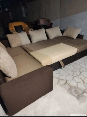 Colțar extensibil cu ladă forma U Nou  - imagine 3
