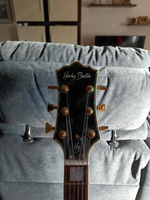 Chitară electroacustică de stânga Harley Benton BigTone LH White  - imagine 3