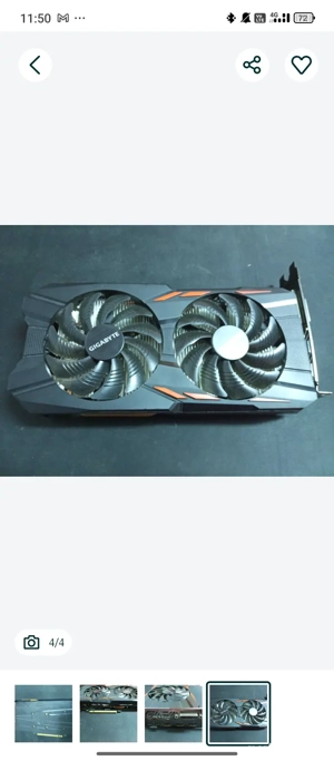 Gigabyte Nvida GeForce GTX 1050 TI 4GB
