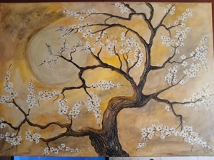 Tablou  Acril .  Primavara nucleara.   Marhao  2014