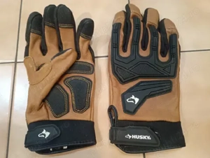 Manusi moto Husky marimea L, din piele, stare foarte buna
