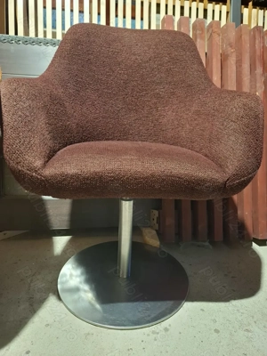 Scaune rotative tesatura cu picioare metalice pt. dining living. - imagine 5