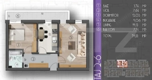 Apartament ultrafinisat, 2 camere decomandat, 59 mp, Popesti Leordeni  - imagine 13