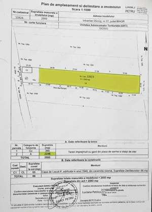 Loc de casa - teren intravilan parcelabil - 2248 mp. - Diosig  - imagine 4