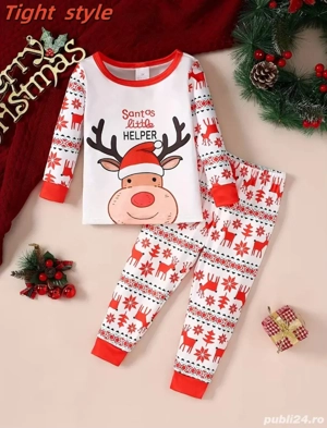 Set pijama Crăciun copii - mărime 3 ani