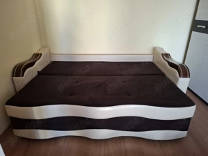 Vand canapea extensibila cu 2 fotolii fixe