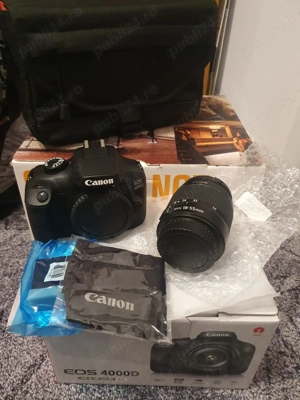 Canon EOS 4000D +Obiectiv EF-S 18-55mm F 3.5-5.6 III+Geanta +Card 16Gb - imagine 2