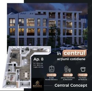 3 camere spatios  bloc nou Ultracentral