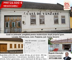 CASA 2 CAMERE BELOBRESCA (493 MP)