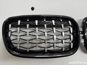 Grile Nari Diamond Style pentru BMW X5 E70 X6 E71 Negru Lucios - imagine 3