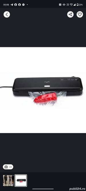 Aparat Sous Vide + aparat vidat Myria