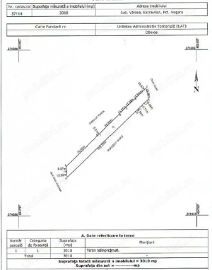 Vad teren agricol sat Ciresu jud Valcea 3010mp 3euro mp