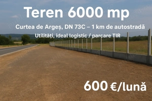inchiriez 6000 mp lanaga autobanda cu deschidere la strada principala 40 m  trifazic apa gaz 