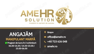 Angajăm Manipulant marfă