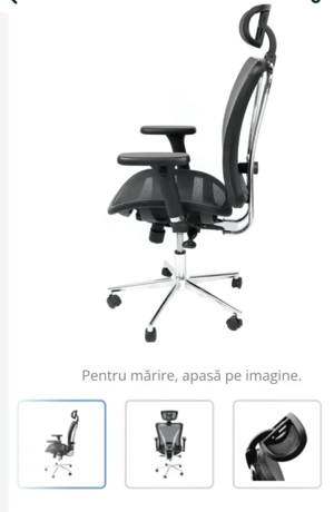 Scaun ergonomic birou - negru pânză 