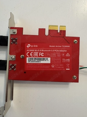 Placa de retea wireless TP-Link Archer TX3000E WiFi 6 Bluetooth antena externa - imagine 3