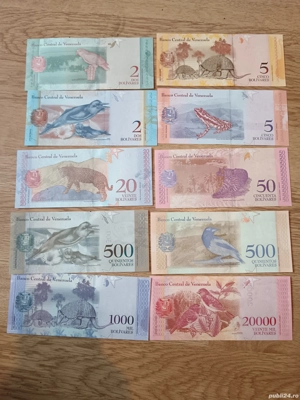 bancnote, Bolivares  - imagine 2