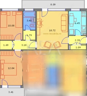 3 camere 4/8, anvelopat-Bdul Timisoara-Afi Cotroceni
