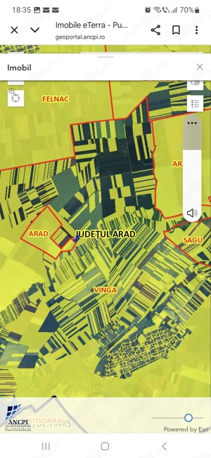 Vând 1 ha teren arabil, situat la limita de hotar Arad Vinga