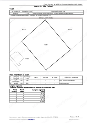 Vând teren 1154 mp intravilan construcții 15 euro mp Alioș Timis - imagine 4