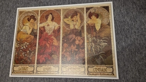 Tablou puzzle inramat Alfonse Mucha