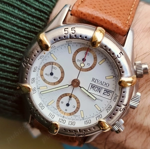 Rivado Ceas Cronograf Elvetian Automatic Valjoux 7750 Bezel Rotativ - imagine 3