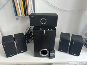  Boxe Edifier M3700, 5.1, 80W (30W sub + 5x10W) RMS, lemn, negre