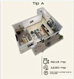 vand apartament cu doua camere