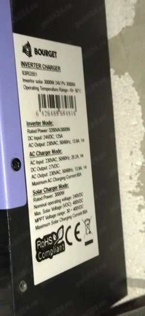 Vând invertor 3kw  24v 