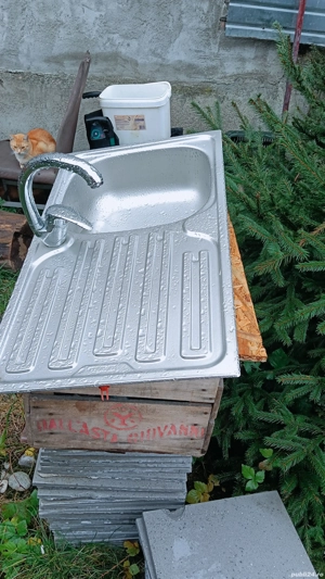 vand lavoar de inox cu baterie 