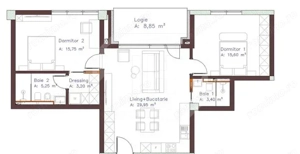 Apartament 3 camere, intermediar,parcare, terasa, zona Piata Abator - imagine 2