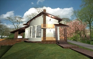 VILĂ CU ARHITECTURĂ DEOSEBITĂ – P+1, LA GRI, CU TERASĂ ȘI FOIȘOR , Valea Ursului