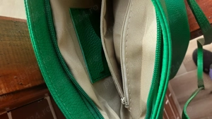 Poșetă piele naturală, made Italia, verde.