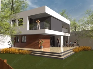 Vilă individuală în faza de proiect   5 min de Lacul Morii teren 474m2