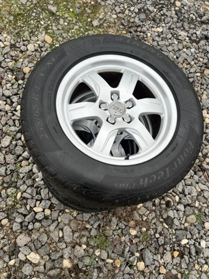 4 JANTE ALUMINIU 5x112 pe 17. 235/65/17  cauciucuri M+S dot 2023.