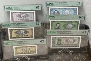 bancnote romanesti 1966 gradate 67EPQ de colectie
