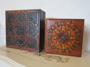 cadou rar Cutie vintage lucrata manual firma Twórczo   Polonia 1982