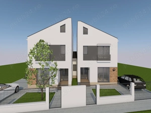 2 locuinte individuale, P+E, 5 camere, 3 bai, 115 mp utili + terasa acoperita 20 mp