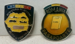 Lot 2 Insigne Anii 90 Ministerul de Interne Pasapoarte Poliția de Frontieră Grăniceri