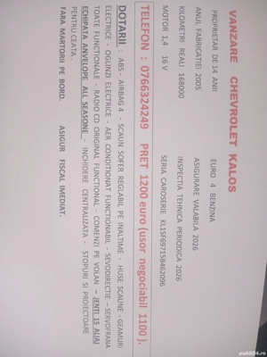 vinzare Chevrolet kalos  - imagine 5