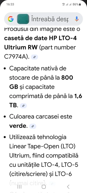 casetă de date HP LTO-4 ultrium RW  - imagine 3
