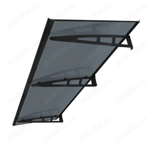 MAPROFI Copertină VIVIEN PRO Alu+Plexiglas de ușă - imagine 4