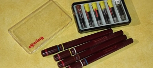 4 rotringuri + 6 capete rotring CELE DIN POZE  ATENTIE necesita servisare  tus uscat etc 