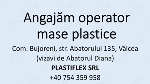 Angajam operatori mase plastice