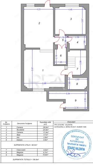 2 camere semidecomandat 82 mp, zona Mosilor - imagine 8