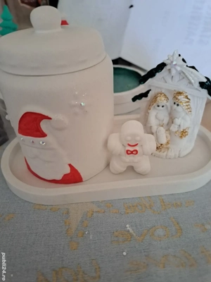 aranjamente de craciun din praf ceramic 