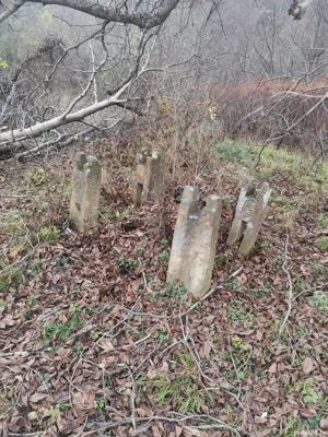 Vând stalpi din piatra de moara. 