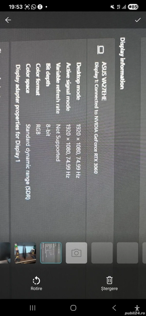 Monitor led ips ASUS Eye Care VA27EHE, 27", Full HD, 75 Hz, FreeSync, negru - imagine 5