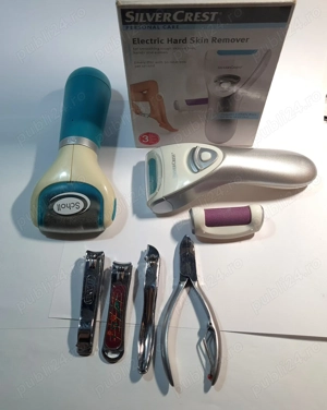 2 pile electrice pentru talpă și călcâie + accesorii pedichiură